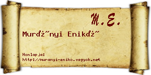 Murányi Enikő névjegykártya